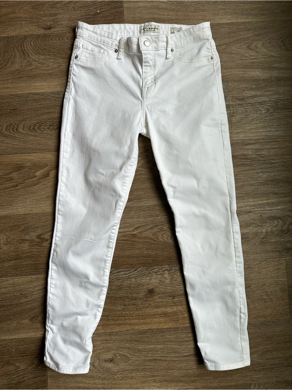 Lucky Brand High Rise Skinny Jeans White Size 6/28 Stretch Denim Casual